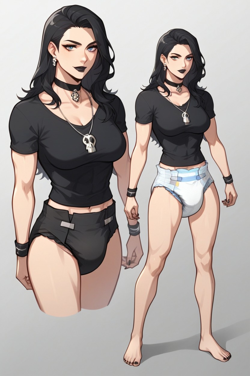 Dark Lipstick, American, 18+ Hentai AI Porn