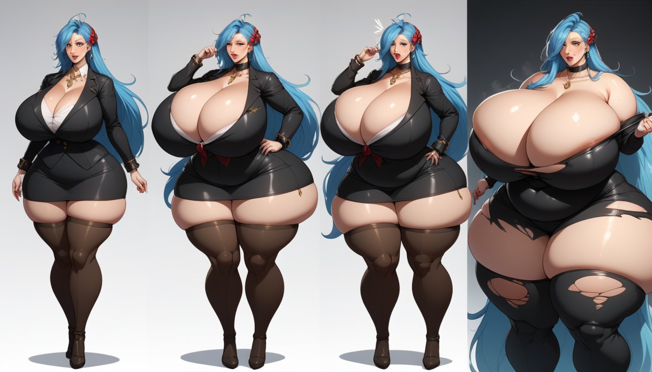 She Has The Most Absurdly Unreal Hyper Mega Ultra Gargantuan Sized Enlarging Extra Hyper Fat Boobs Ever To Be Seen, Perfect Face, Thick Thighs BBW AI Porn