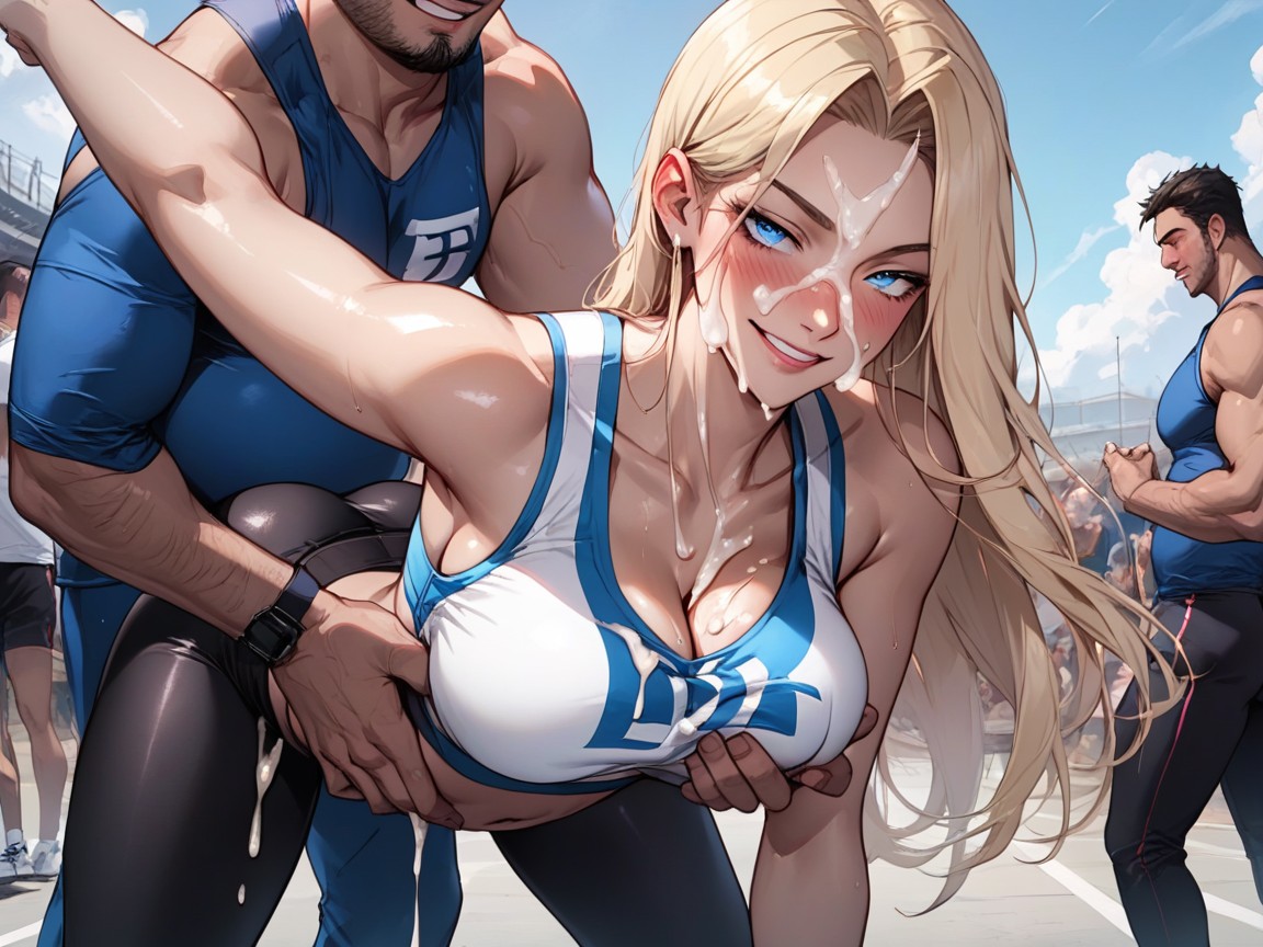 1 Person, Presents Boobs, Boobs Squeezed Hard AI Porn
