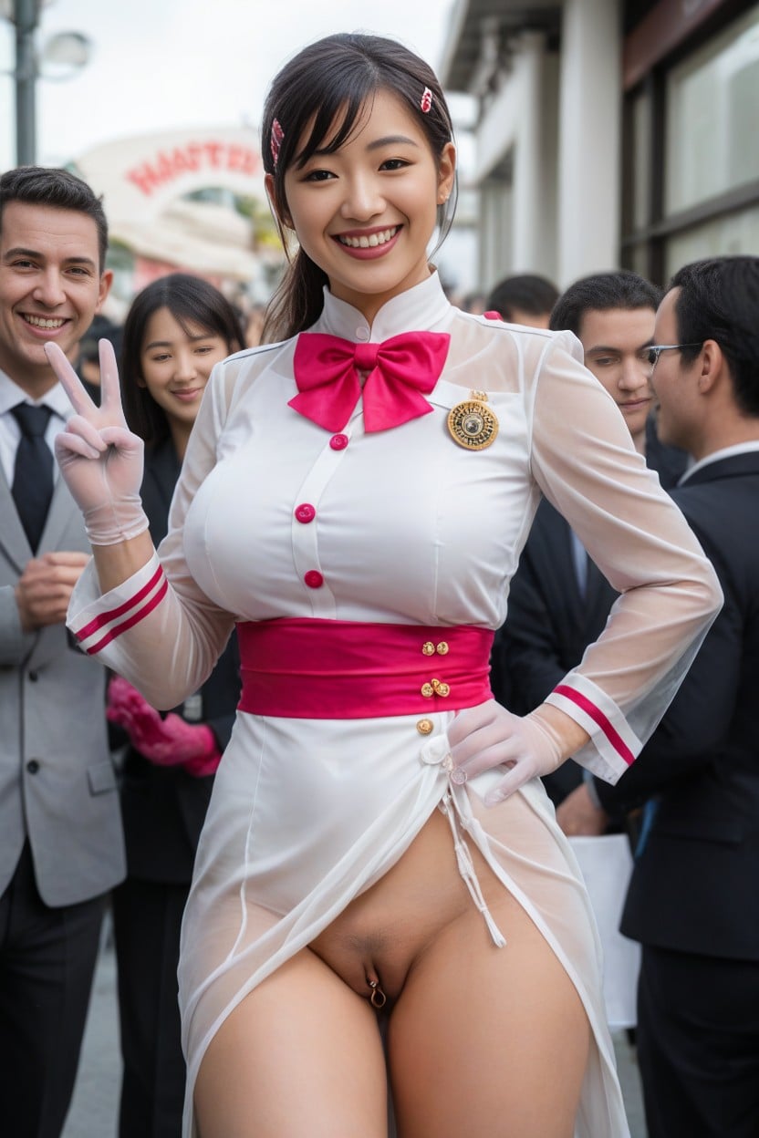In Public, Front View, Asian AI Porn