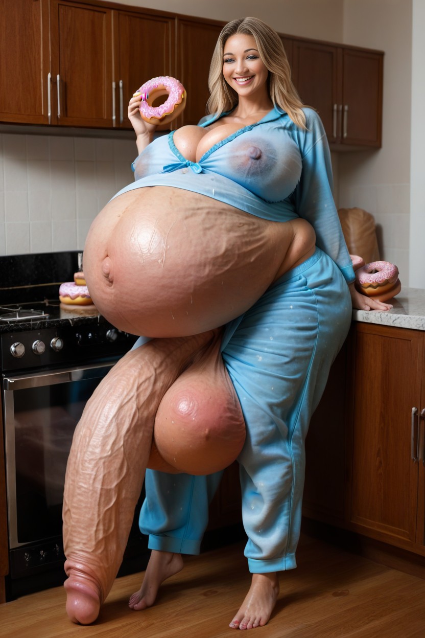 Detailed Futa Cock, Big Ass, Voluptuous AI Porn