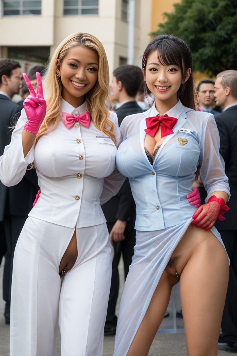 Gyaru, In Public, Super Waist AI Porn