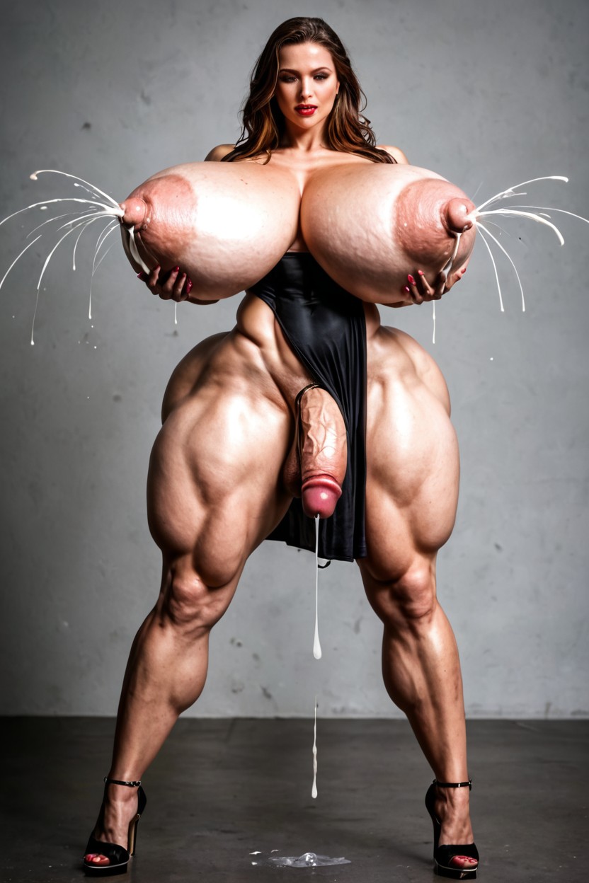 Enlarged Nipples, Stiletto Heels, Huge Nipples Shemale AI Porn