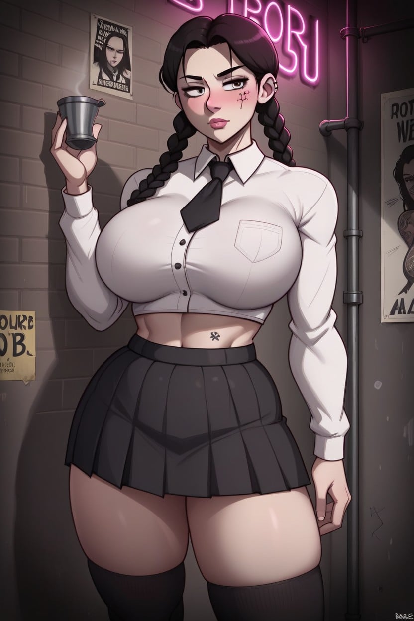 Ultra Detailed, Neon Signs, Pipes On Walls Hentai AI Porn