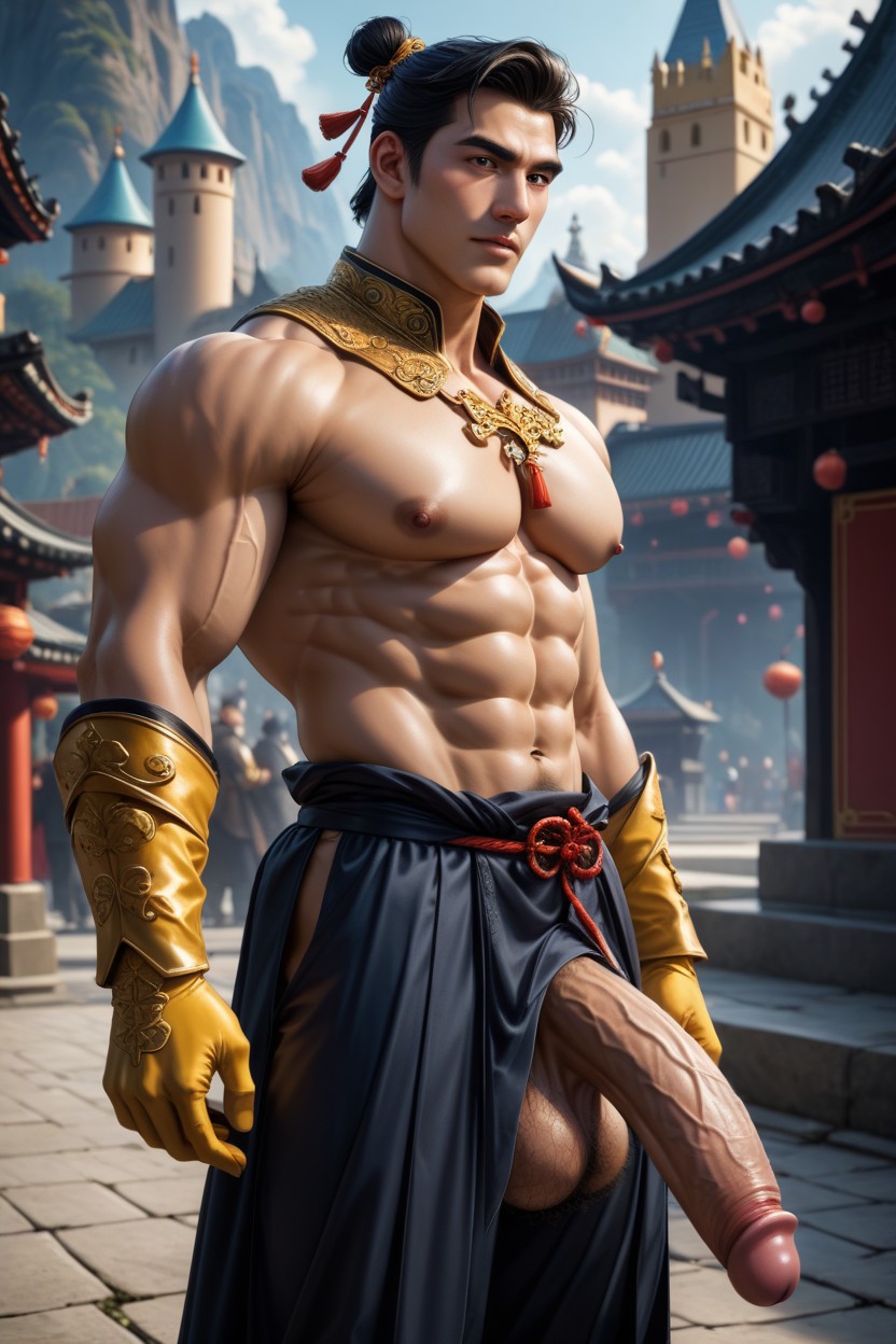 Golden Armor, 中国人, Well Defined Abs ゲイAIポルノ