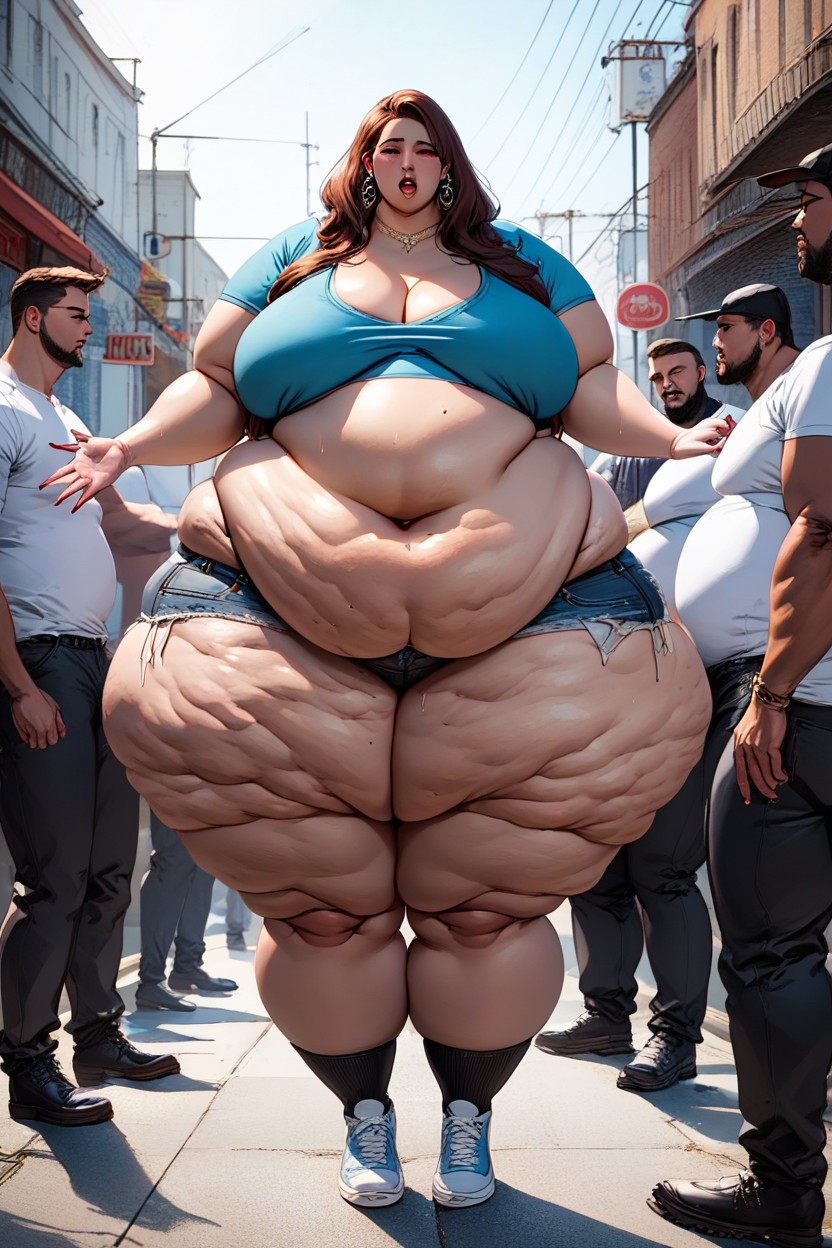 18+, Mega Wide Hips, Maximum Dagging Breasts BBW AI Porn