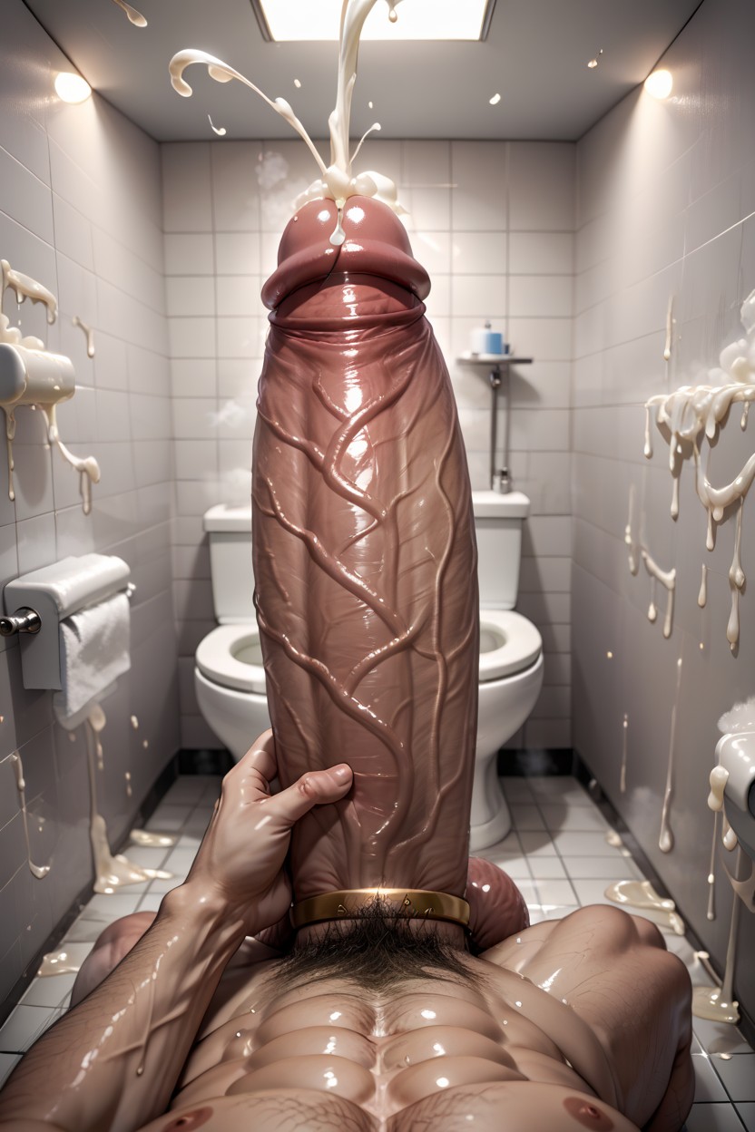 Pubes, Steam Cloud, Bathroom AI Gay Porn