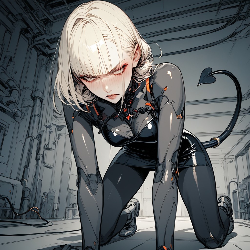Angry, Cute, Tight Fitting Dress Armor Hentai AI Porn