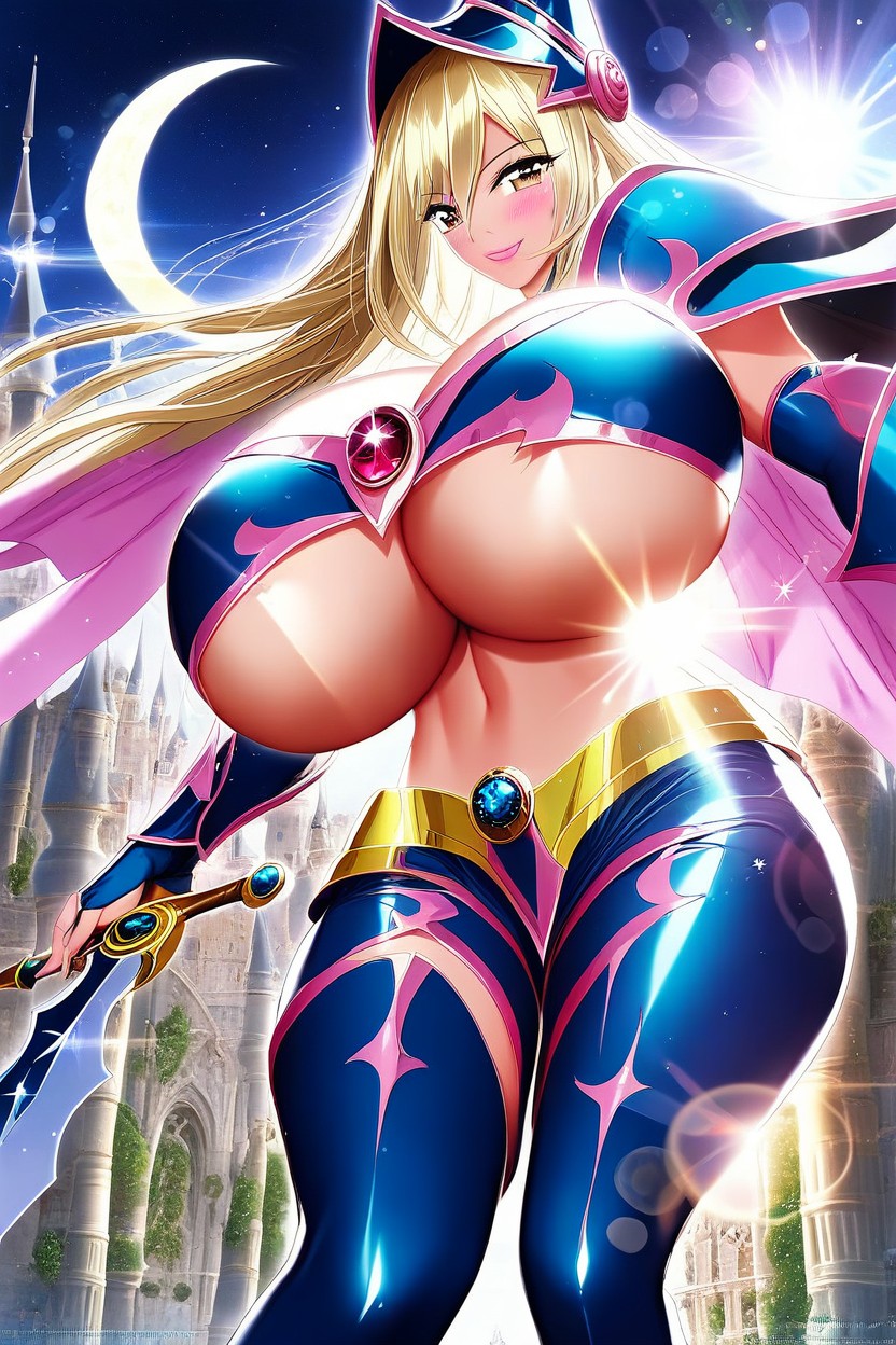 Pink Thigh High Stockings, Wide Hips, Cosplay Hentai AI Porn