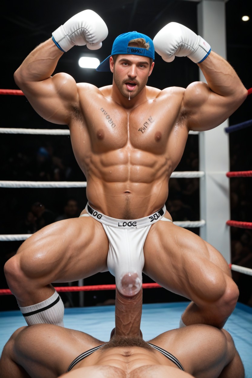 Abs, On The Ground, Stained Jockstrap Porno IA Gay
