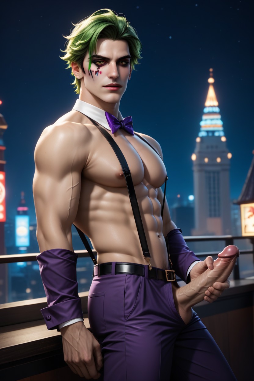 Clown, Night Time, Large Penis AI Gay Porn
