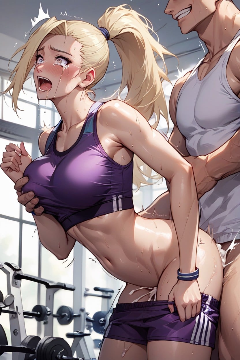 Surprised, Oiled Skin, Wide Hips Hentai AI Porn