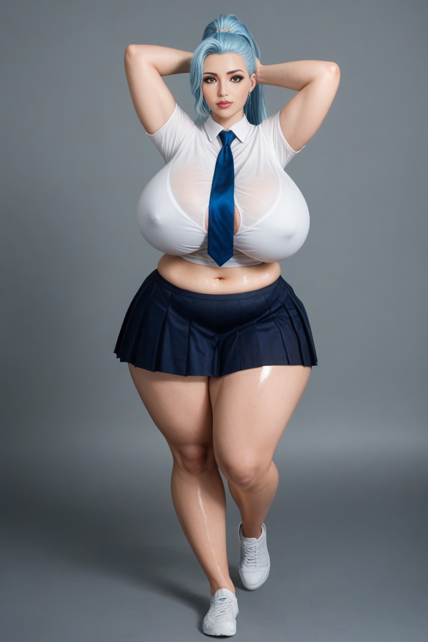 White Shirt, Walking Towards Like A Model, Looking At Viewer AI Porn