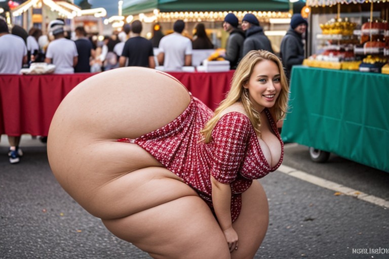 Extremely Large Ass, Blonde Hair, Extremely Massive Bust AI Porn