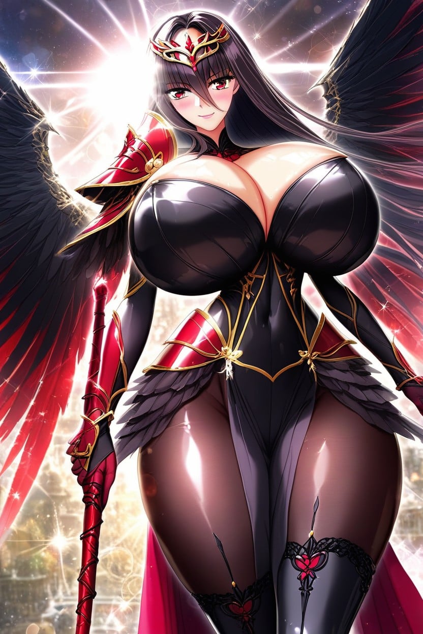 Hourglass Figure, German, Hair Covering One Eye Hentai AI Porn