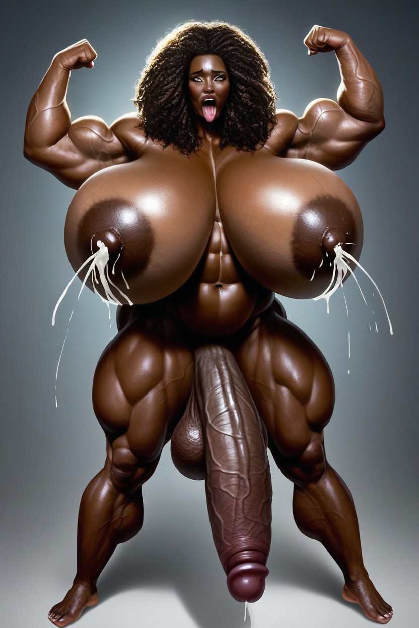 African, Muscle Growth, Saliva Shemale AI Porn