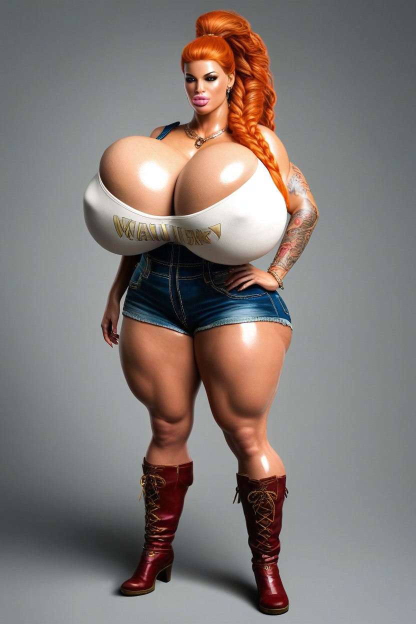 Cuisses Épaisses, Bimbo, Full Jewelry Porno IA transsexuelle