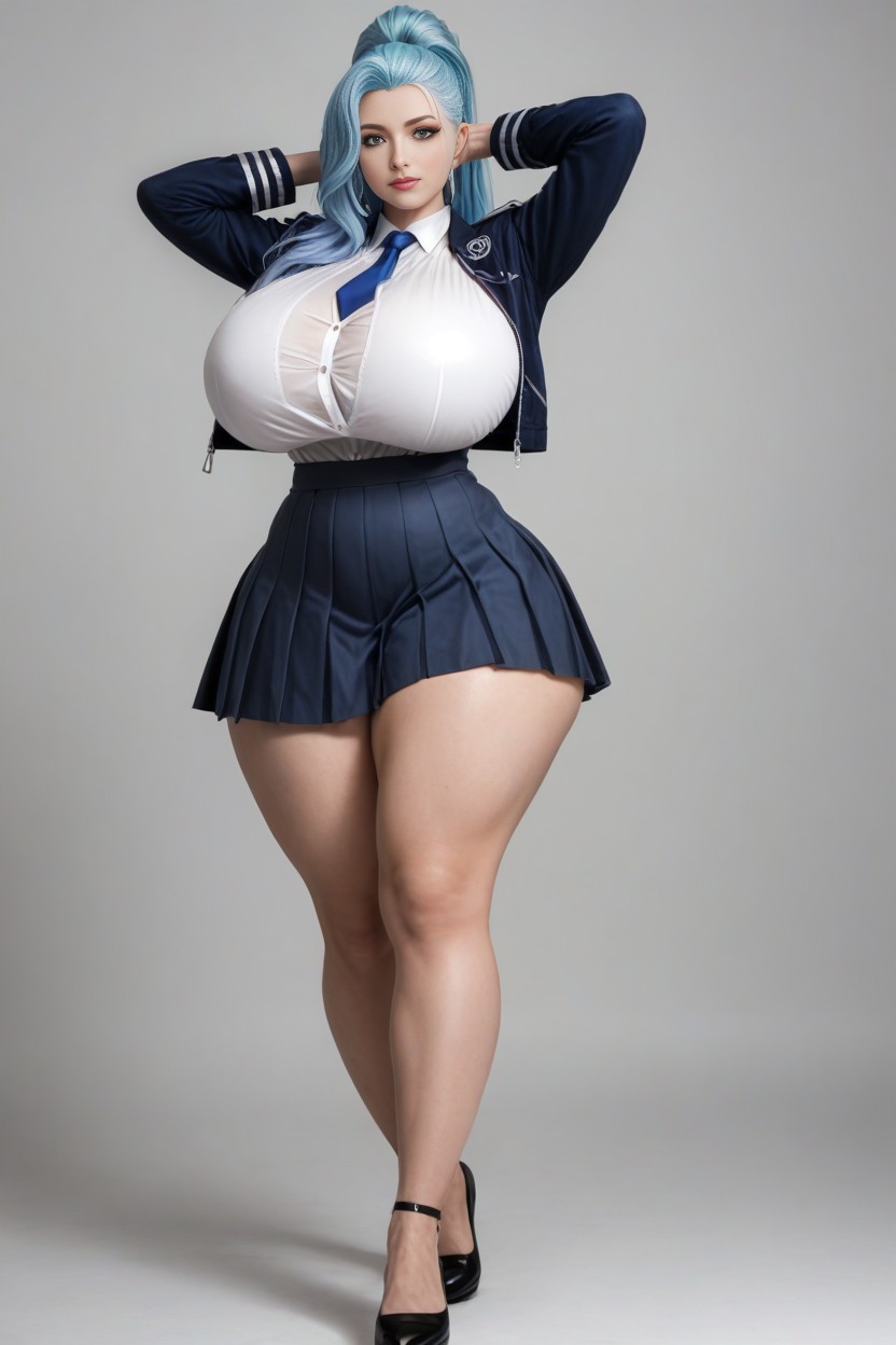 Extremely Wide Curved Hips, Extremely Large Ass, 18+ AI Porn