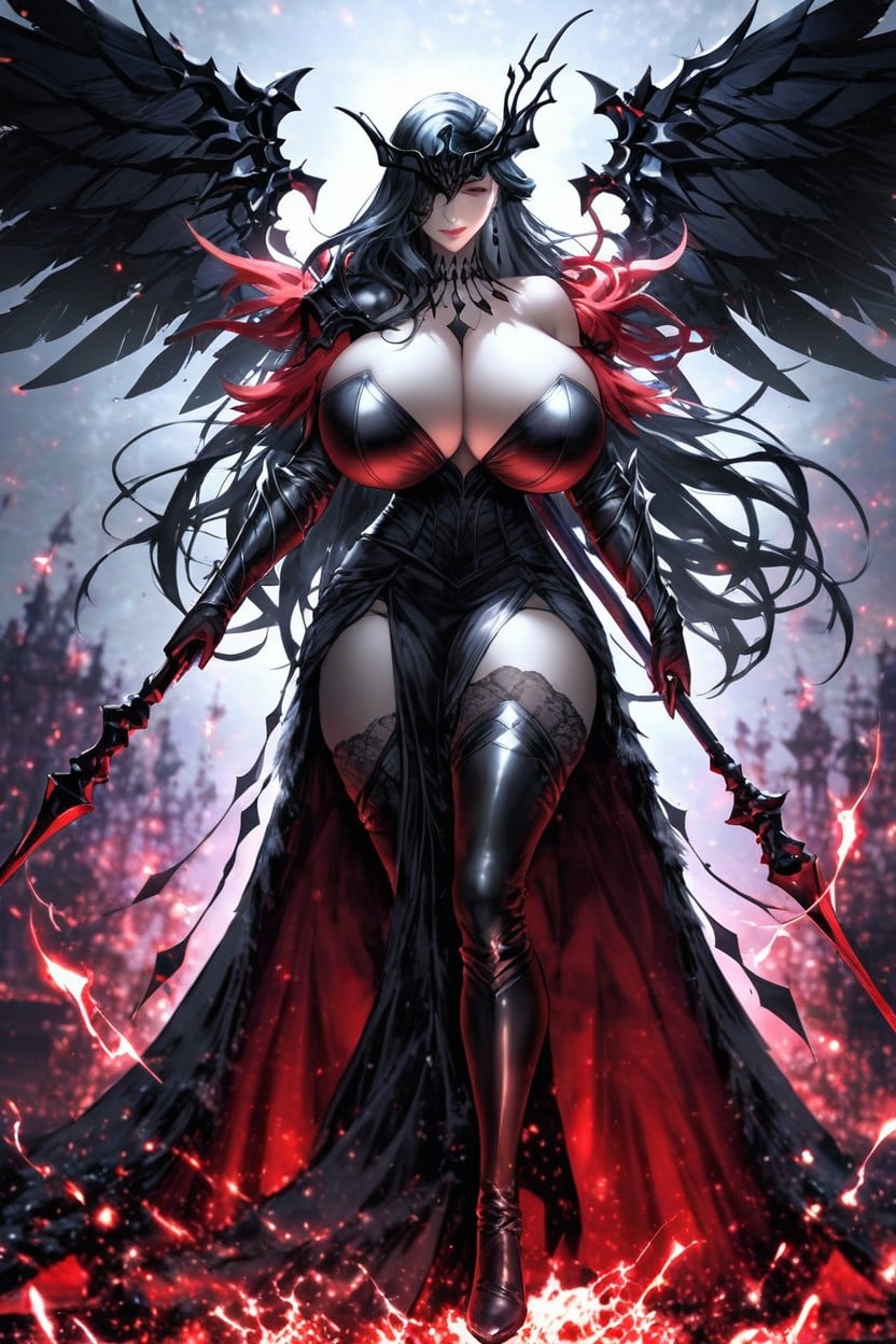 Red Eyes, Abyss, Shadow Skin Hentai AI Porn