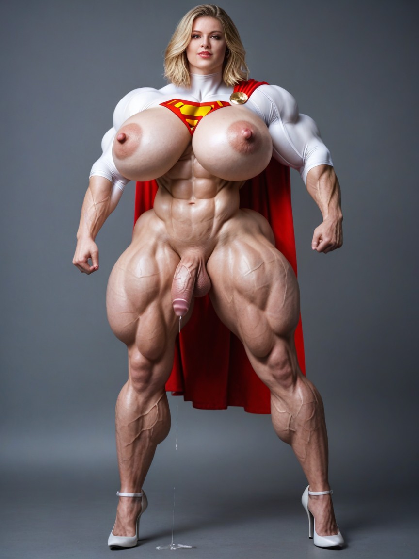 Hyper Calves, Visible Veins, Monstrous Body Legs Porno IA transsexuelle