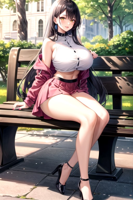 Waist, Long Eyelashes, Smiling Hentai AI Porn