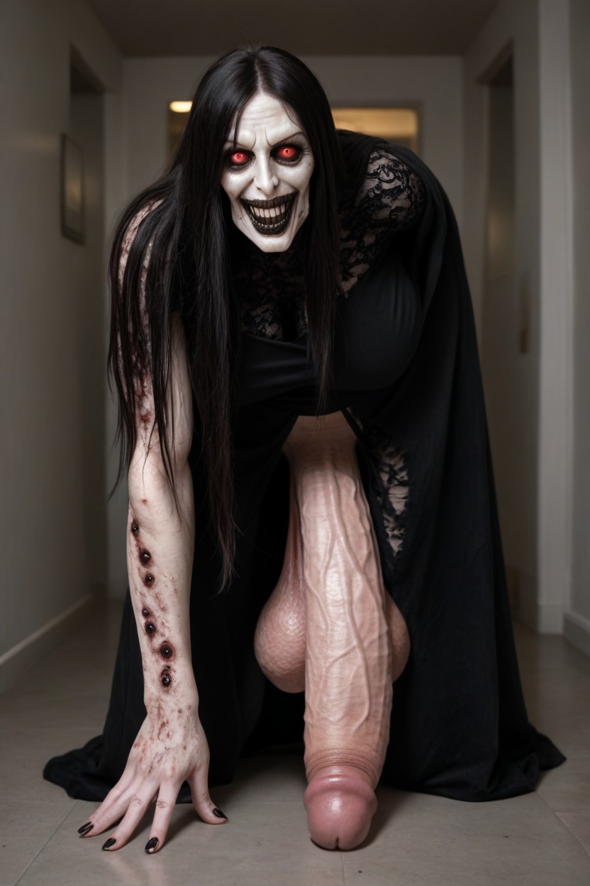 Night, Horror, Full Body Shemale AI Porn