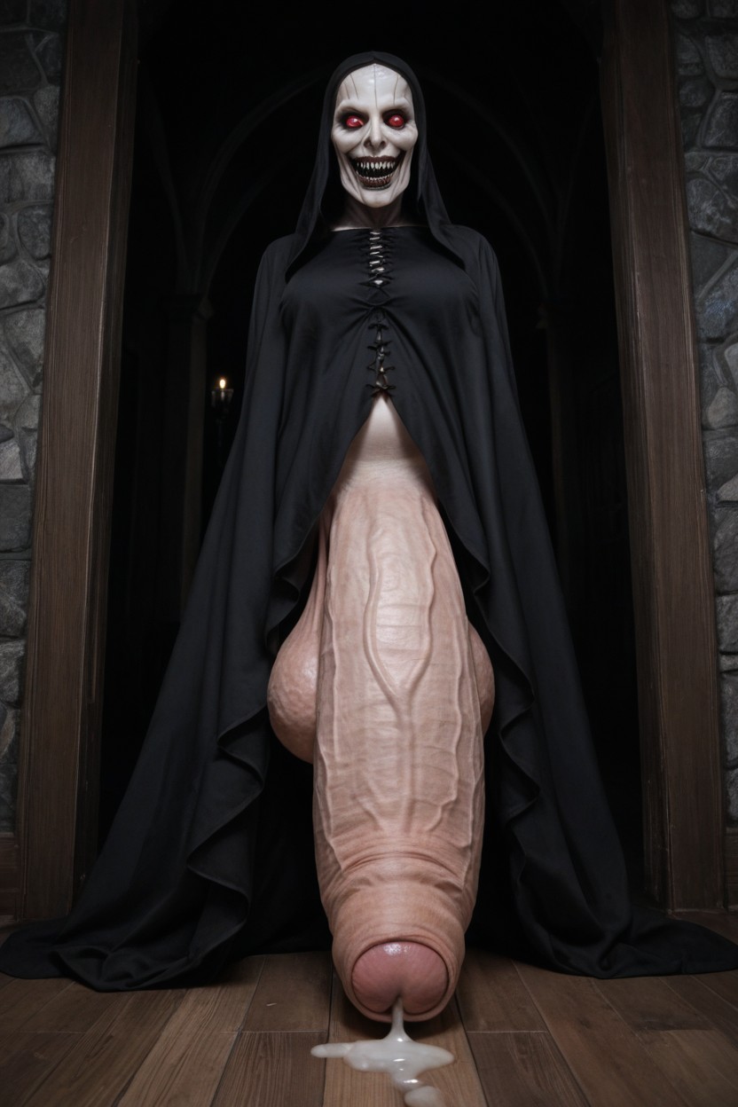 Bulging Veins, Flaccid Cock, Evil Shemale AI Porn
