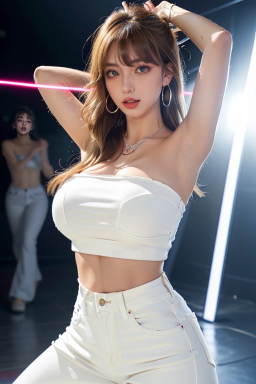 아헤가오, Dynamic Movements, Blonde Hair 아시아 AI 포르노