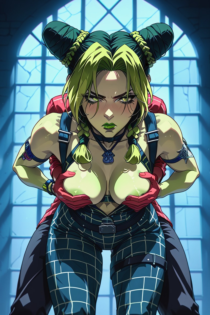 Jolyne Embarassed, Lesbian Sex, Fat Ass Hentai AI Porn