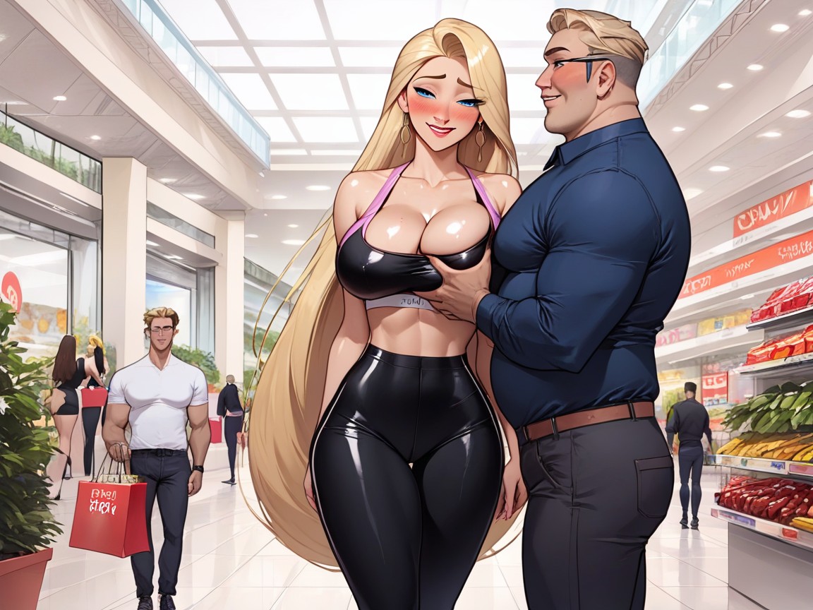 1 Person, Oiled Skin, American AI Porn