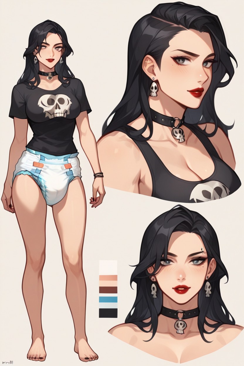 American, Long Length, Medium Ass Hentai AI Porn