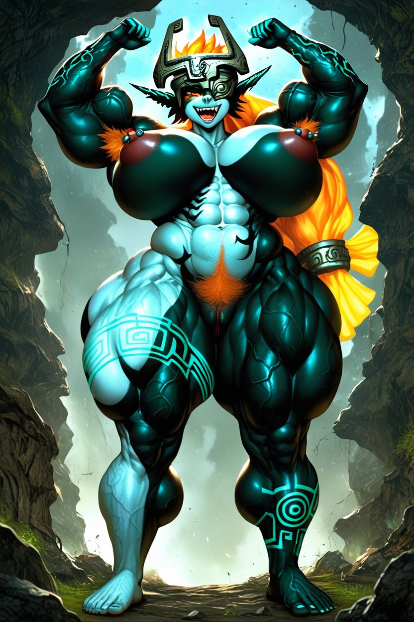 Full Body, Breast Expansion, Showing Off Feet Furry AI Porn