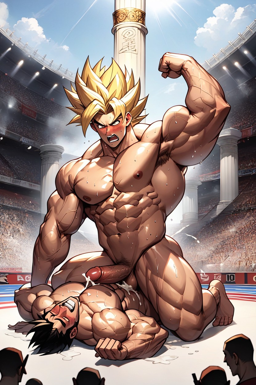 Pinned Down By, Biceps, Sweaty AI Gay Porn