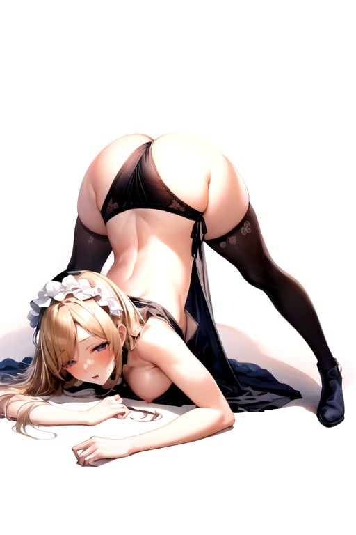 Brown Ankle Boots, Unbuttoned, Woman Hentai AI Porn