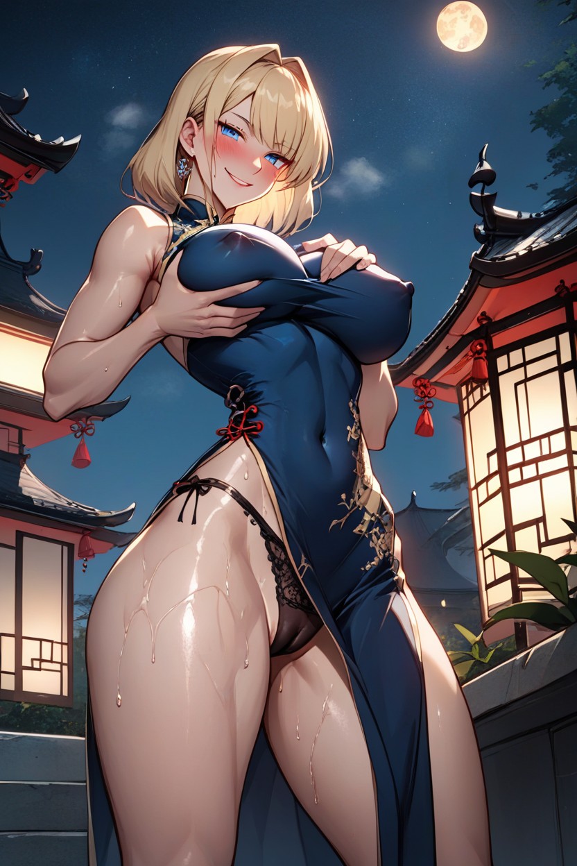 Sweaty, Bow, Blushing Hentai AI Porn