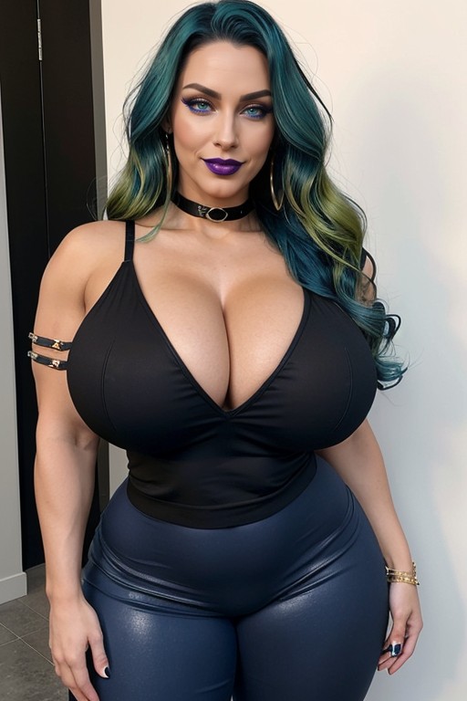 Clothes Store, Model, Extremely Long Hair AI Porn