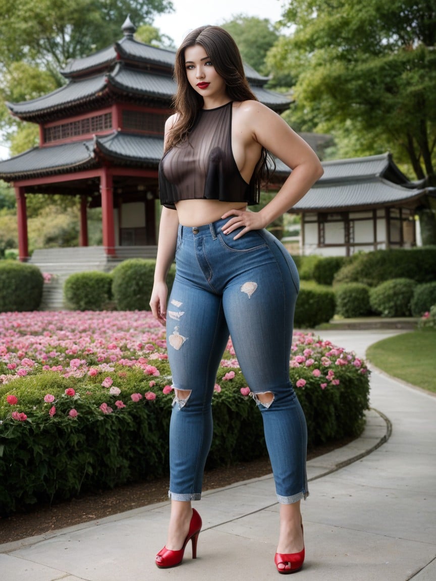 Longest Possible Hair Length, Body, Rounded Ass AI Porn