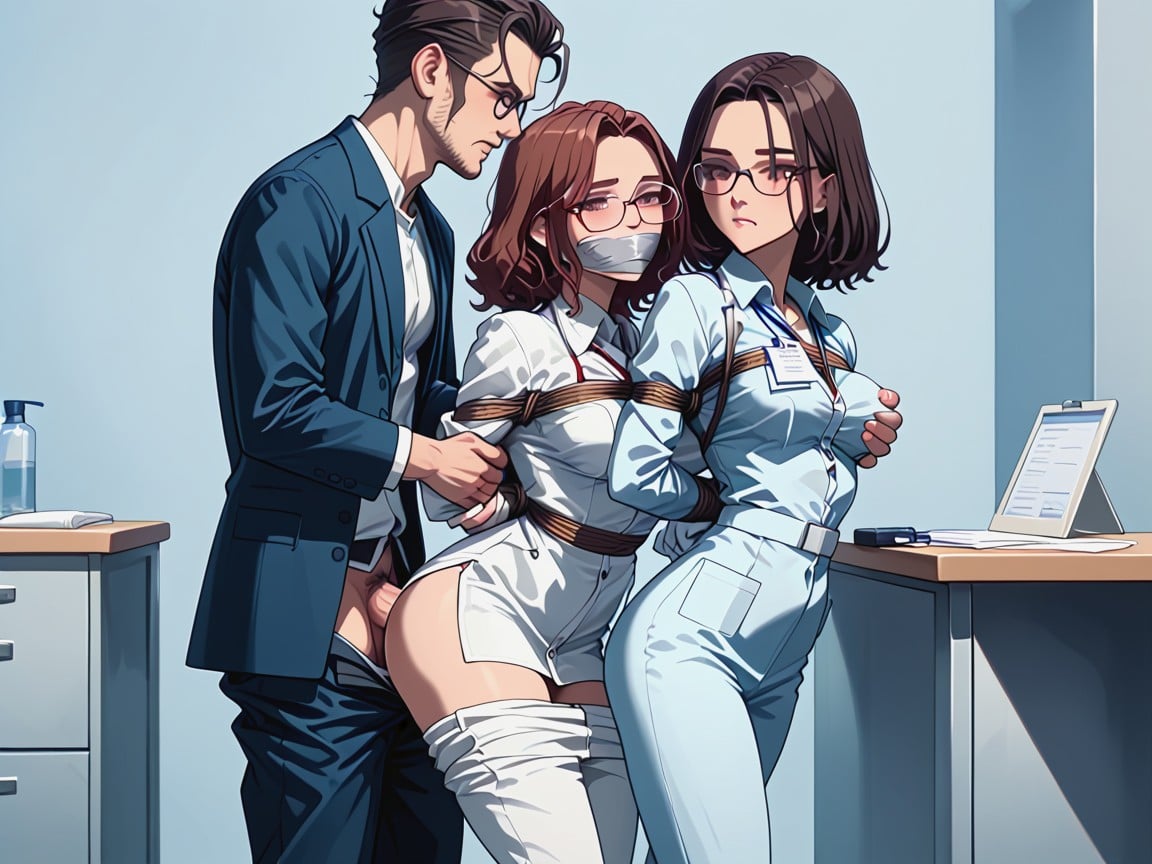 Shirt Unbuttoned, 18+, One Male Doctor AI Porn