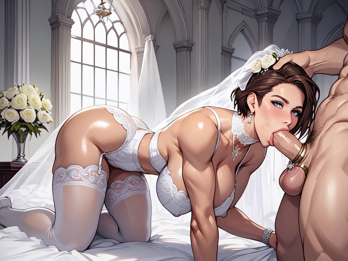 Wedding Dress, Wedding Dress, Wedding Cock Ring Shemale AI Porn