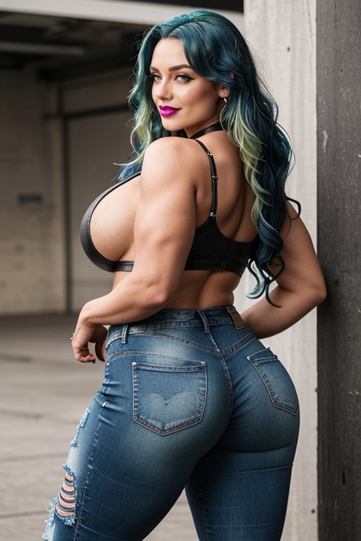 Thick Thighs, Front View, Botox Lips AI Porn