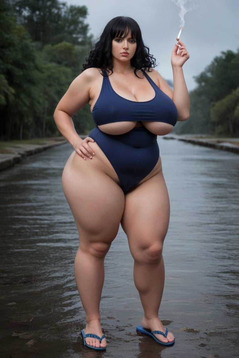 Exterior, Longitud Media, Noche Porno BBW IA