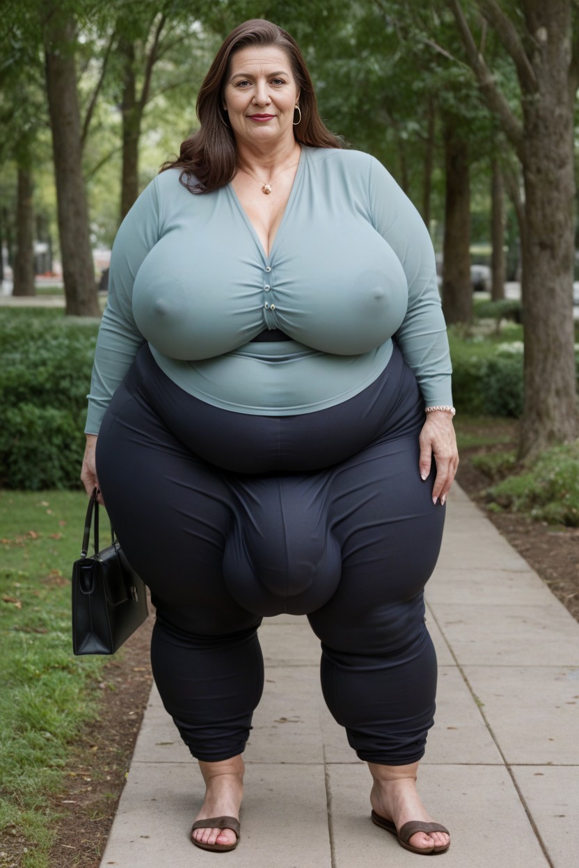 Window With View, Ssbbw Gigantic Lady, Full Cock Outline AI Porn