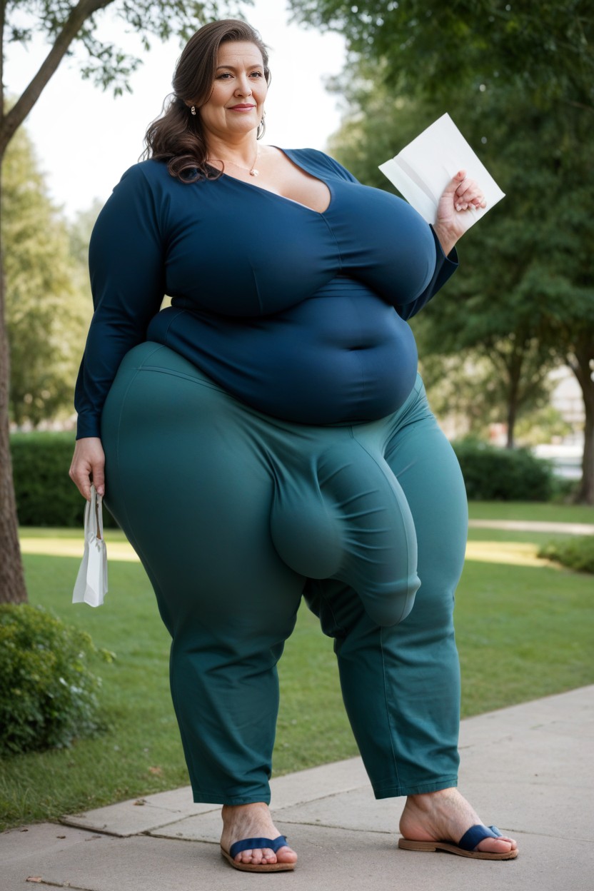Holding Paper, 1 Person, Ssbbw Gigantic Lady AI Porn