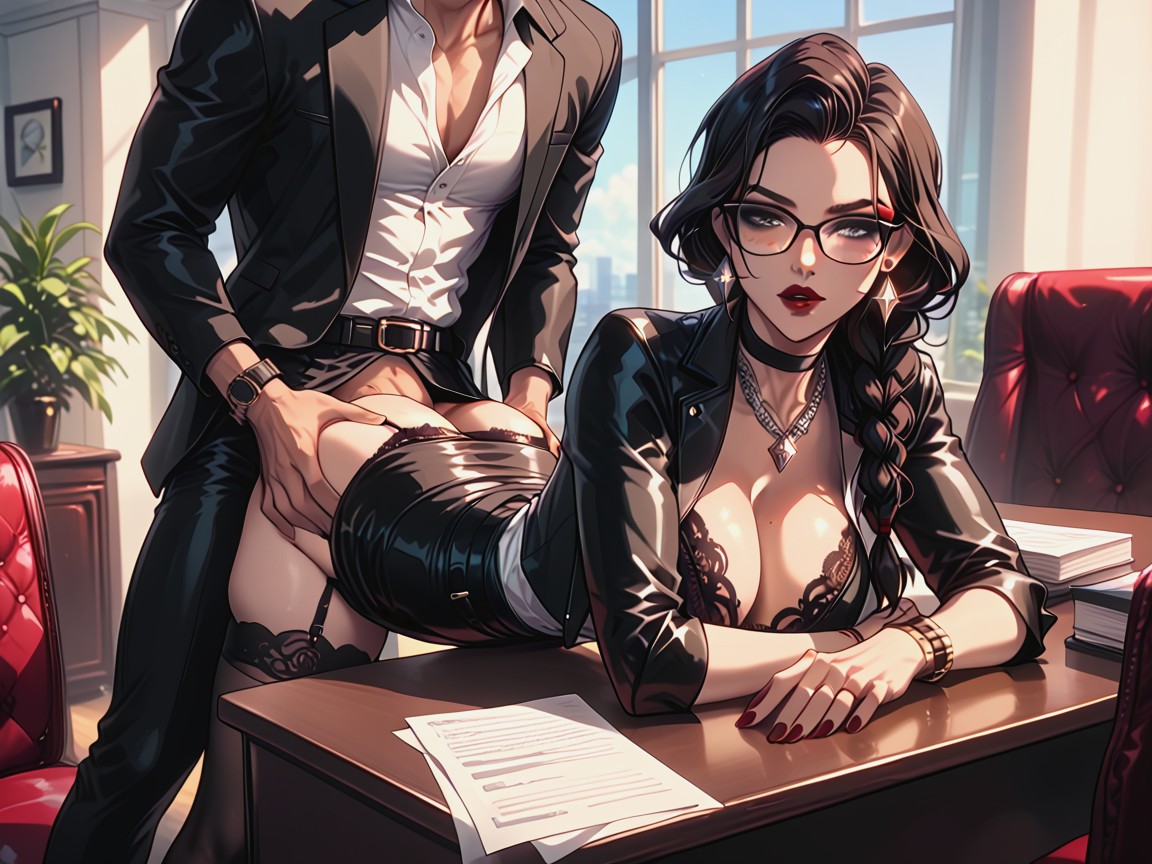 18+, Two Women On Man, Diamond Bracelet AI Porn