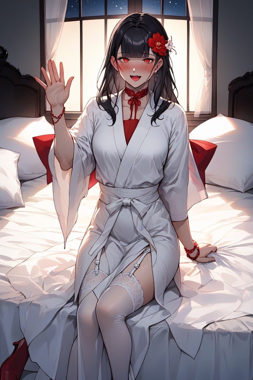 Looking At Viewer, Nervous, Detailed Eyes Hentai AI Porn
