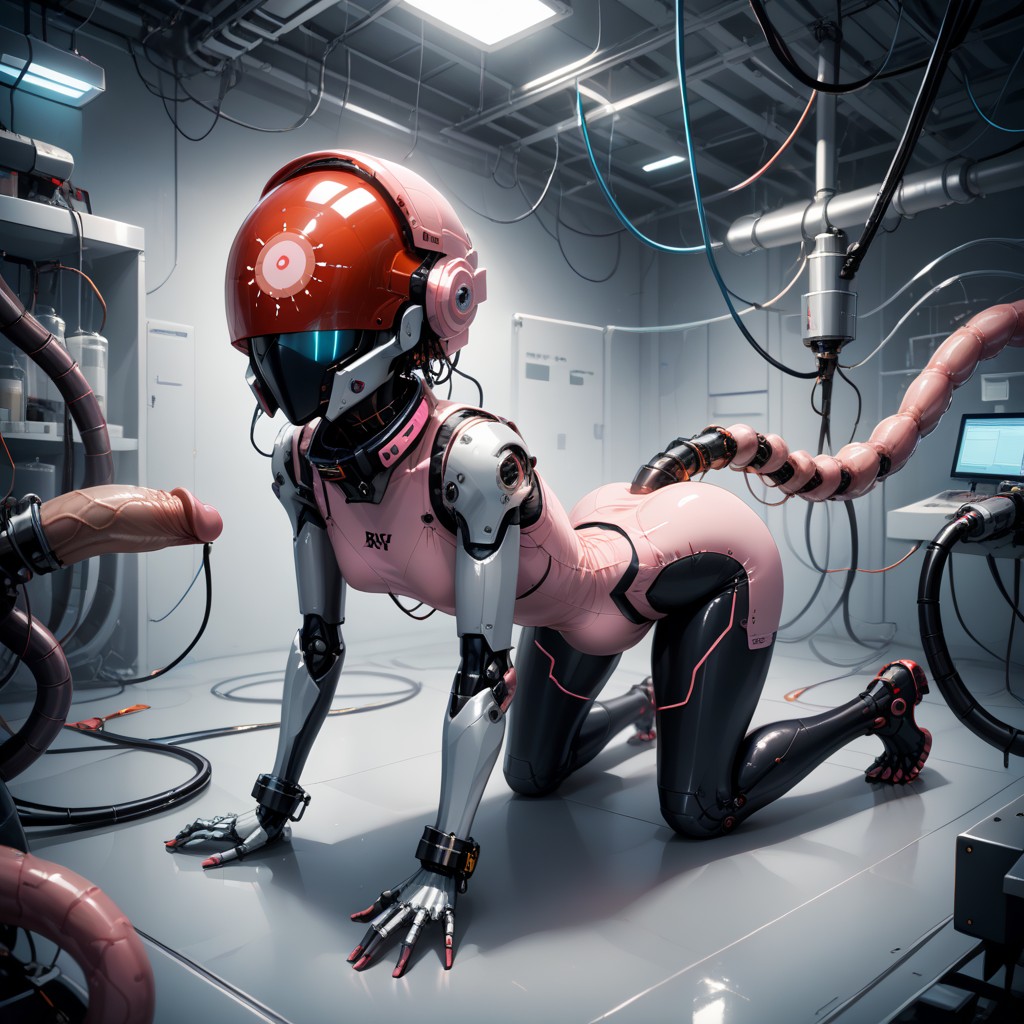 Wiggling Toes, Impregnation, Robotic Face Helmet Hentai AI Porn