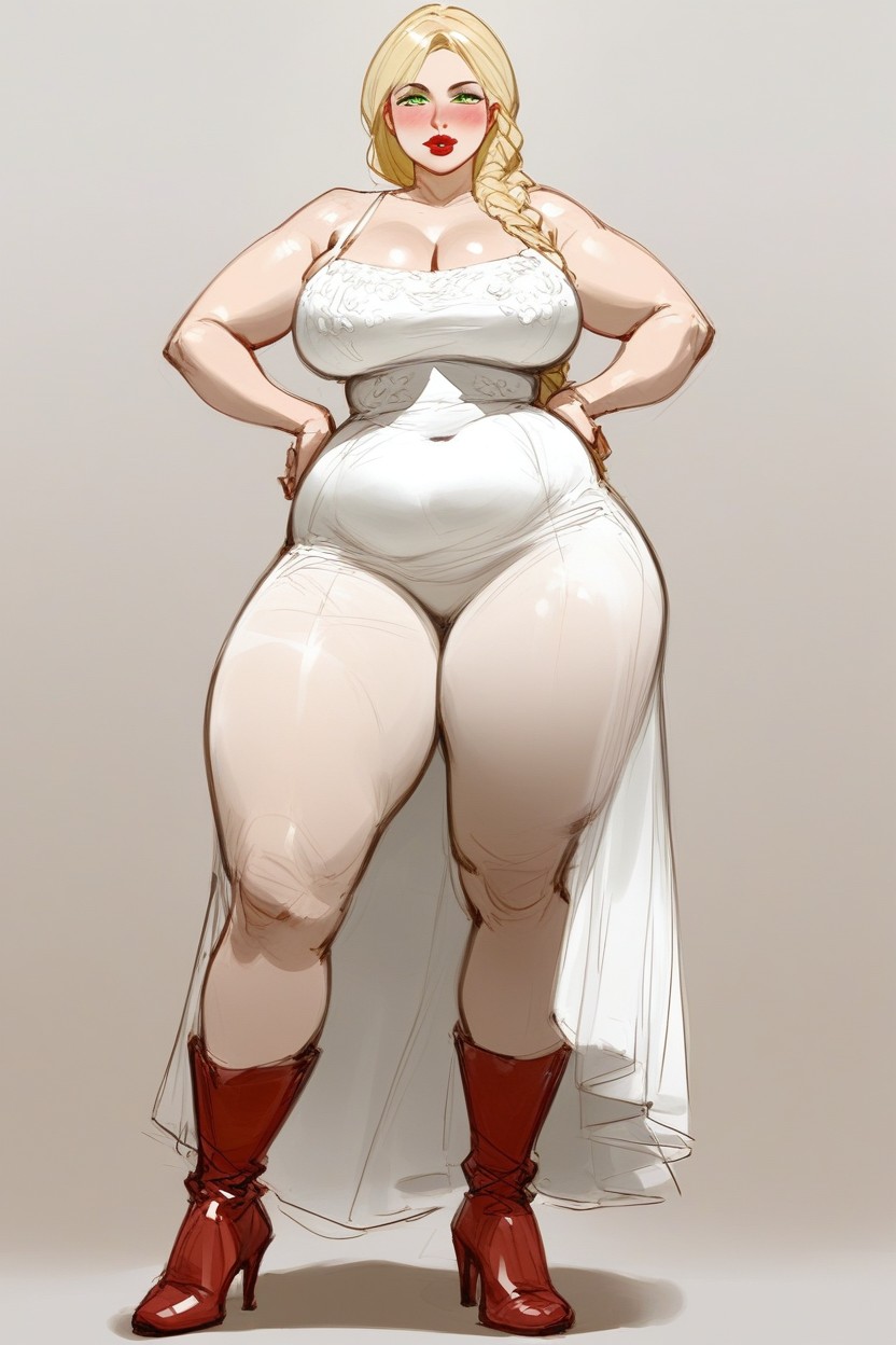 Big Cheeks, Slavic Haircut, Slavic Traditional Sundress Hentai AI Porn