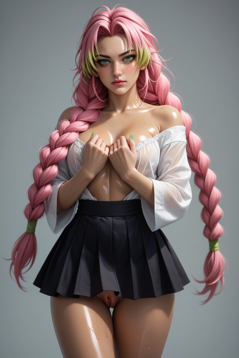 Model, Black Skirt, Dark Shadows AI Porn