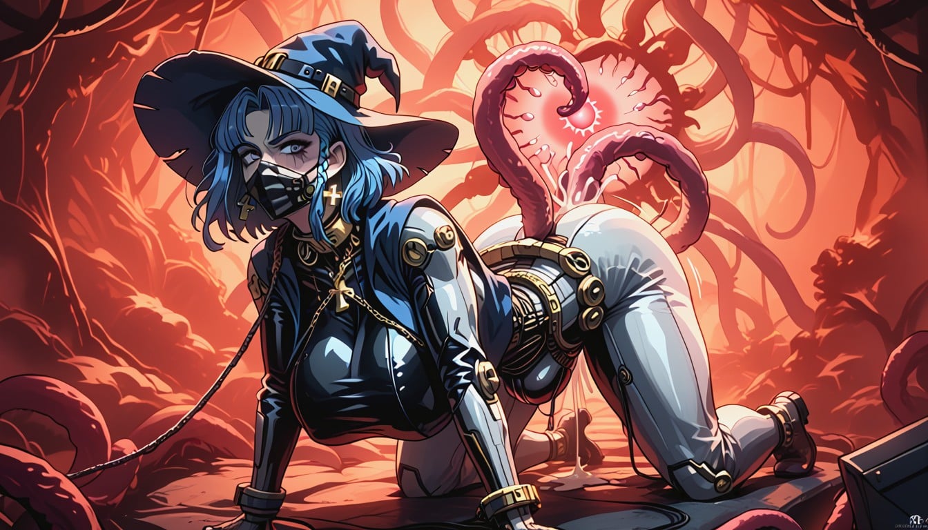 Arms Crossed, Machinery Cables, Attack On Titans Art Style Hentai AI Porn