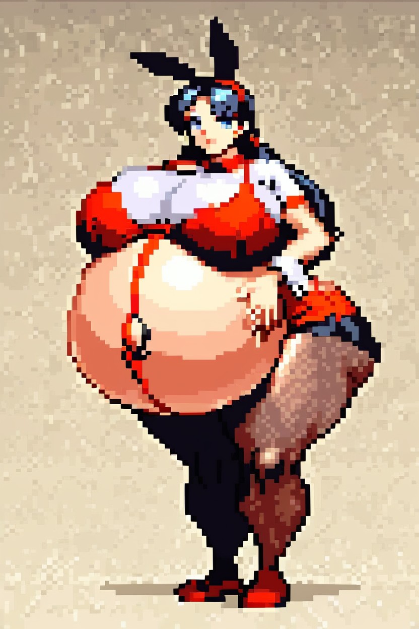 Idol, Hinata, Gigantic Pregnant Belly AI Porn